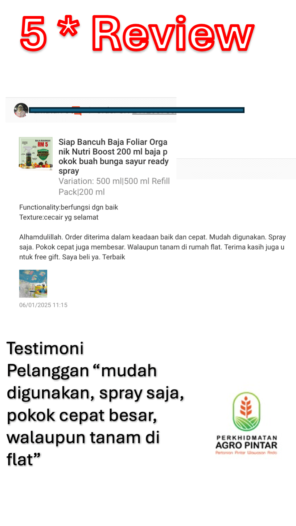 Testimoni NutriBoost “Mudah Digunakan, Spray Saja” — Solusi Praktikal untuk Tanaman di Ruang&nbsp;Terhad